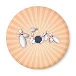 Bowling Pins: Vector Drawing: magnets