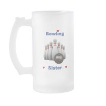 Bowling Sister Hearts Coffee Mug