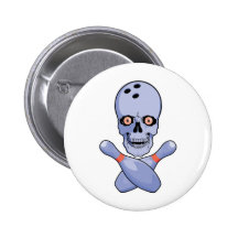 Bowling Skull Buttons