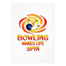 Bowling Spins Invitations