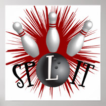Bowling SPLIT Wall Art Poster