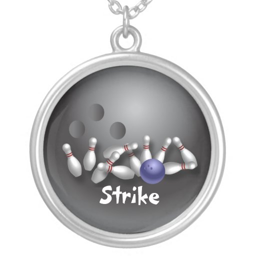 Bowling Strike Ball Personalized Necklace