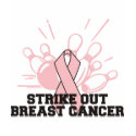 Bowling Strike Out Breast Cancer t-shirts