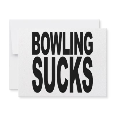 Bowling Sucks Personalised Announcement by MyShirtSucks