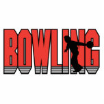 bowling text silhouette design photo cutout