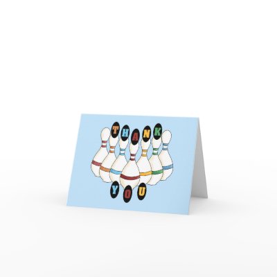 Bowling Thank You Card by eventfulcards
