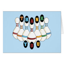 Bowling Thank You Card