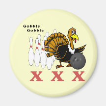 Bowling Turkey XXX Refrigerator Magnets