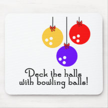 BowlingChick Deck the Halls Mousemat