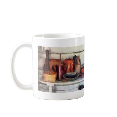 Bowls, Basket and Wooden Spoons Mugs by SusanSavad