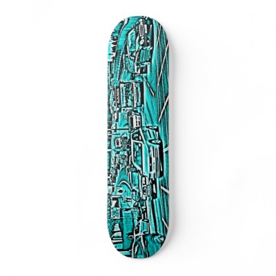 Box Junction in Cyan Skateboards by artberry