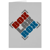 Box Lacrosse Rocks Greeting Card