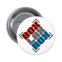Box Lacrosse Rocks Pinback Button