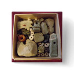 BOX OF ANCIENT EGYPTIAN AMULETS, BADGE PINS
