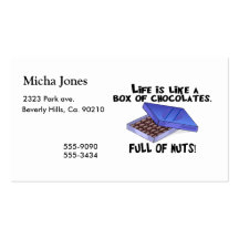 Box Of Chocolates Business Cards