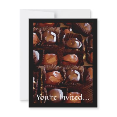 Box of Chocolates, Tempting Chocolate Candy Invite by cutencomfy