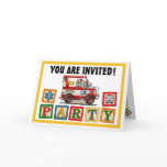 Box Truck Ambulance Party Invitation cards