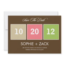 Boxed Calendar Save The Date Announcements (Brown)