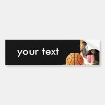 Boxer Basketball bumper sticker