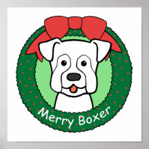 Boxer Christmas Posters