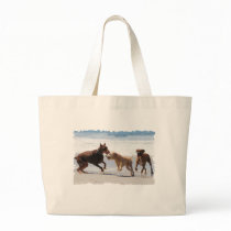 Boxer Doberman - Play Date at the Beach Tote Bag