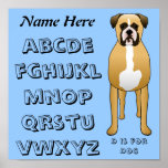 Boxer Dog - ABC, Alphabet. Print
