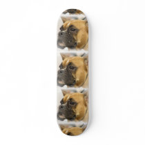 Boxer Dog Face Skateboard