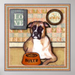 Boxer Dog Love posters