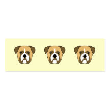 Boxer Dogs Face. Business Card Template