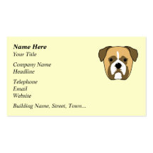 Boxer Dogs Face. Business Card Templates