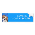 Boxer Love me bumper sticker bumper stickers