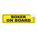 Boxer on Board bumper stickers