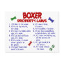 Boxer Property Laws 2 Post Card