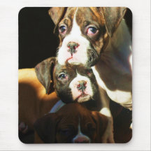 Boxer puppies mousepad