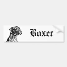 Boxer puppy Art bumper sticker