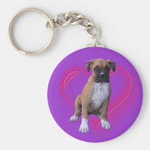 Boxer puppy keychain