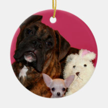Boxer puppy ornament