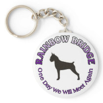 BOXER RAINBOW BRIDGE KEYCHAIN