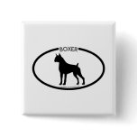 Boxer Silhouette Black Button