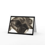 Boxer sleeping greeting card