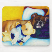 Boxer & Teddy Bear Mousepad