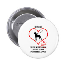 Boxers Must Be Loved Pinback Button