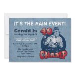 Boxing Champ 40th Birthday Party Invitation