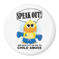 Boxing Duck Child Abuse Magnets