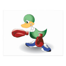Boxing Duck Post Cards