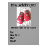 Boxing Glove BACHELOR Party Invitations