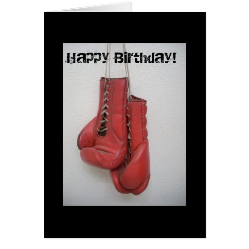 Boxing gloves Happy Birthday Card Zazzle