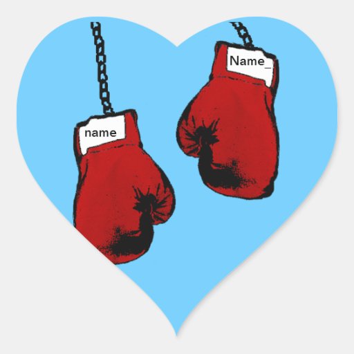 Boxing Gloves Heart Sticker Zazzle