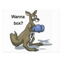 Boxing Kangaroo Post Card