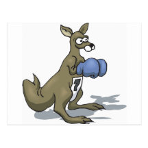 Boxing Kangaroo Postcards